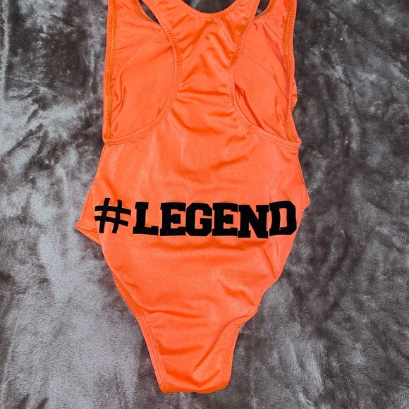 Orange one piece bartender body suit - Picture 2 of 2